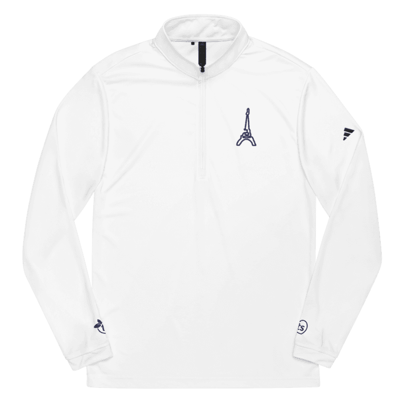 adidas® by tsgabrielle® • Men's • Paris - La Tour Eiffel • Quarter Zip Pullover • White - View 1