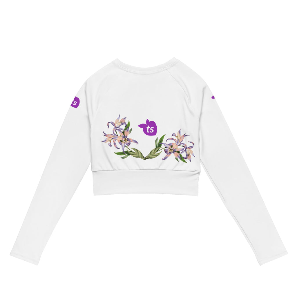 tsgabrielle® • Trans / Damen • TransFLOWer • Langarm-Crop-Top • Weiß