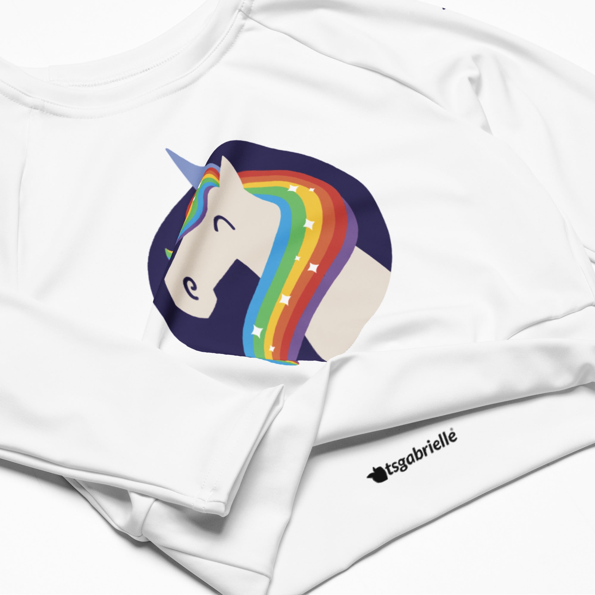 tsgabrielle® • Trans / Damen • Einhorn - Moonwhisper • Langarm-Crop-Top
