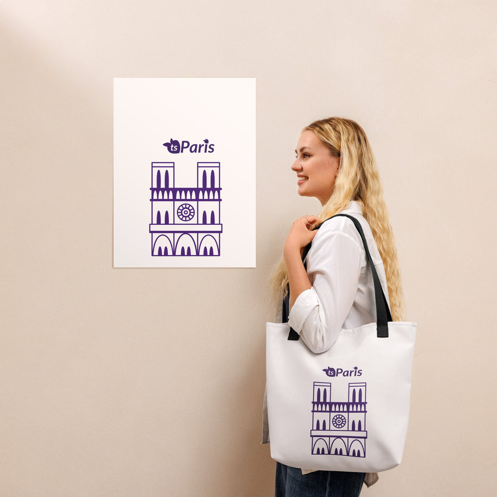 tsgabrielle® • Paris - Kathedrale Notre-Dame • Tragetasche • Weiß • 39 x 39 cm