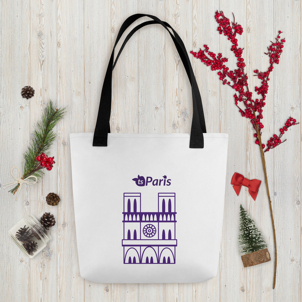 tsgabrielle® • Paris - Kathedrale Notre-Dame • Tragetasche • Weiß • 39 x 39 cm