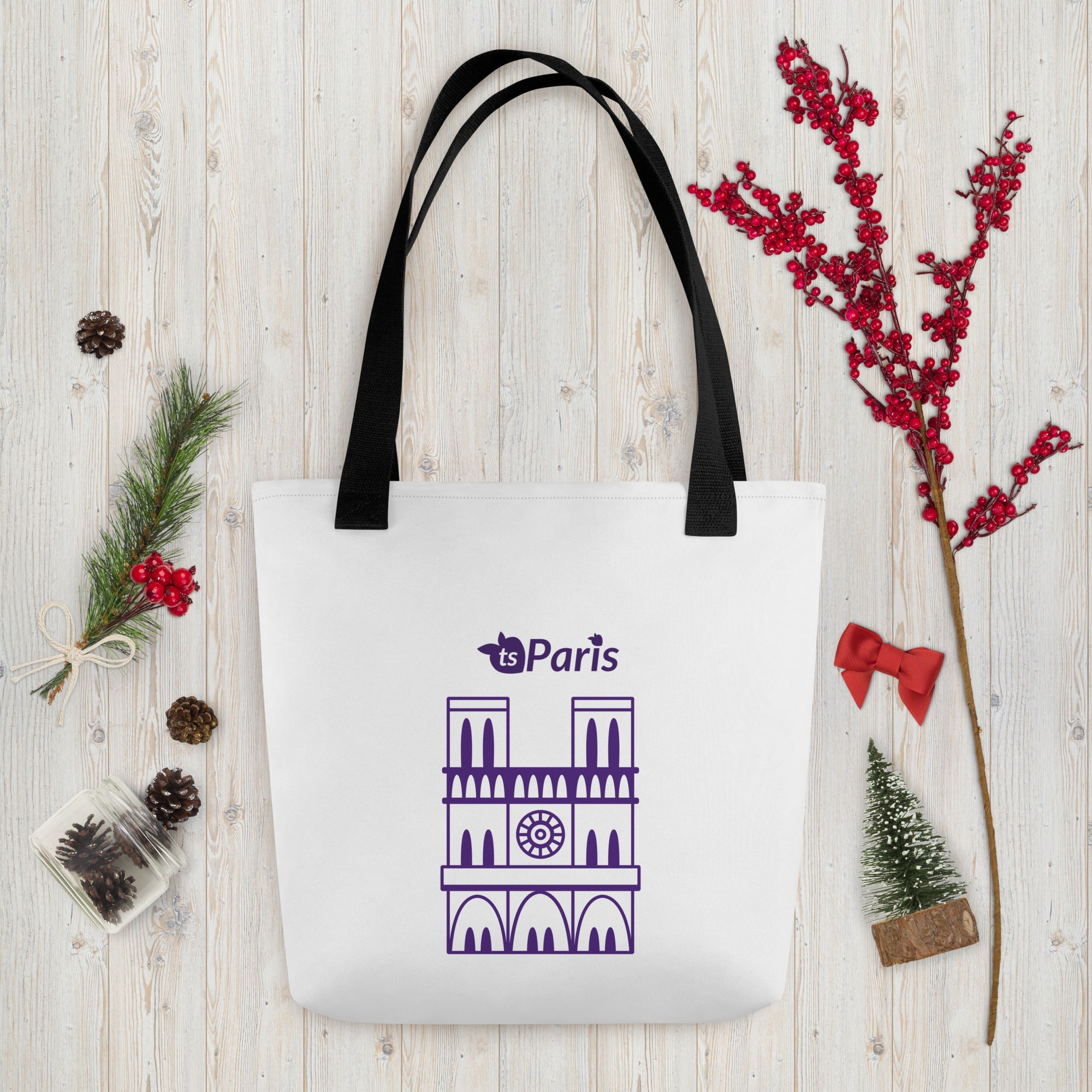 tsgabrielle® • Paris - Kathedrale Notre-Dame • Tragetasche • Weiß • 39 x 39 cm