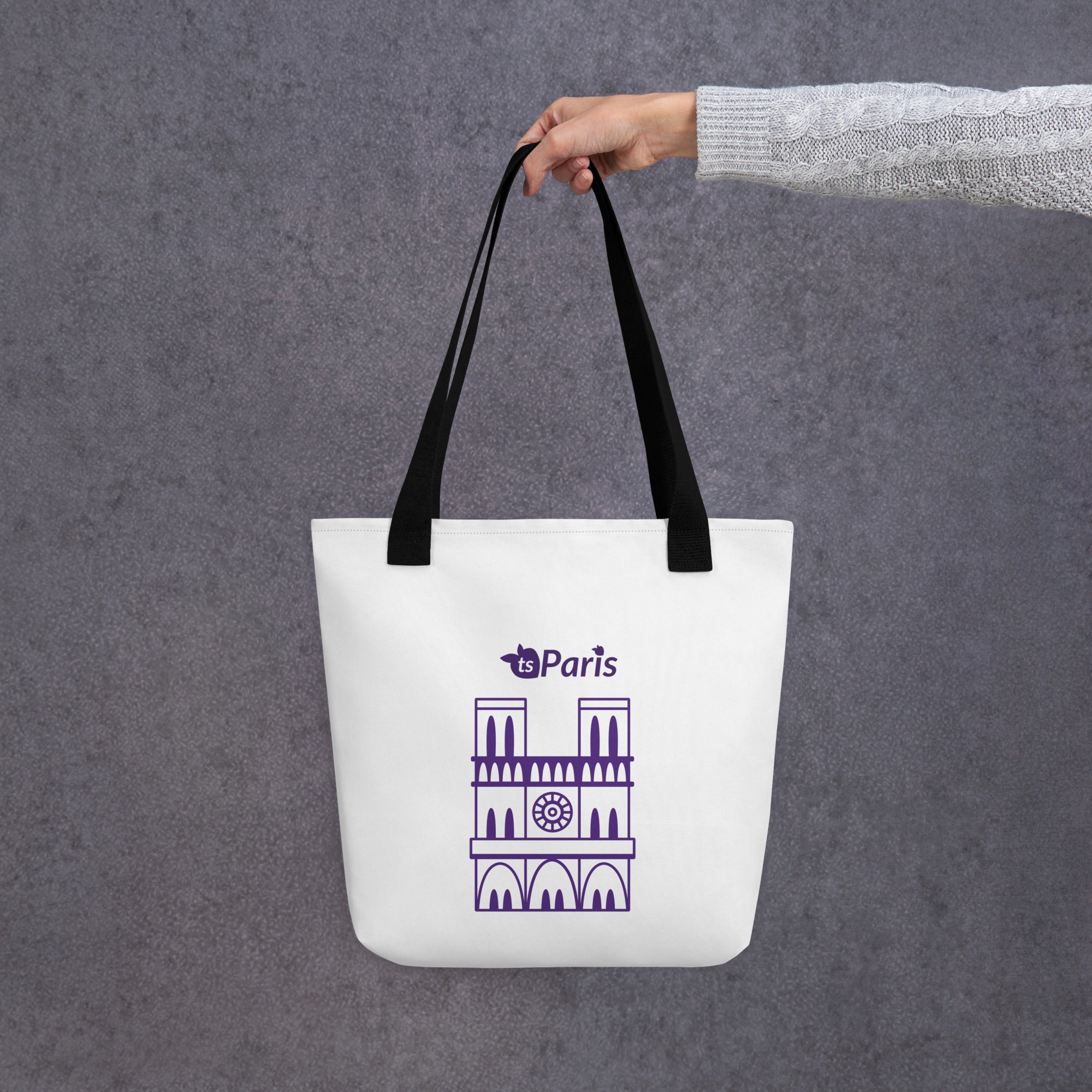 tsgabrielle® • Paris - Kathedrale Notre-Dame • Tragetasche • Weiß • 39 x 39 cm