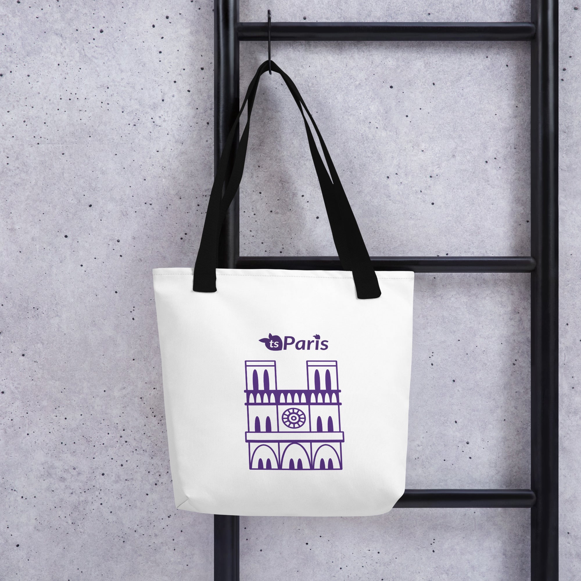 tsgabrielle® • Paris - Kathedrale Notre-Dame • Tragetasche • Weiß • 39 x 39 cm