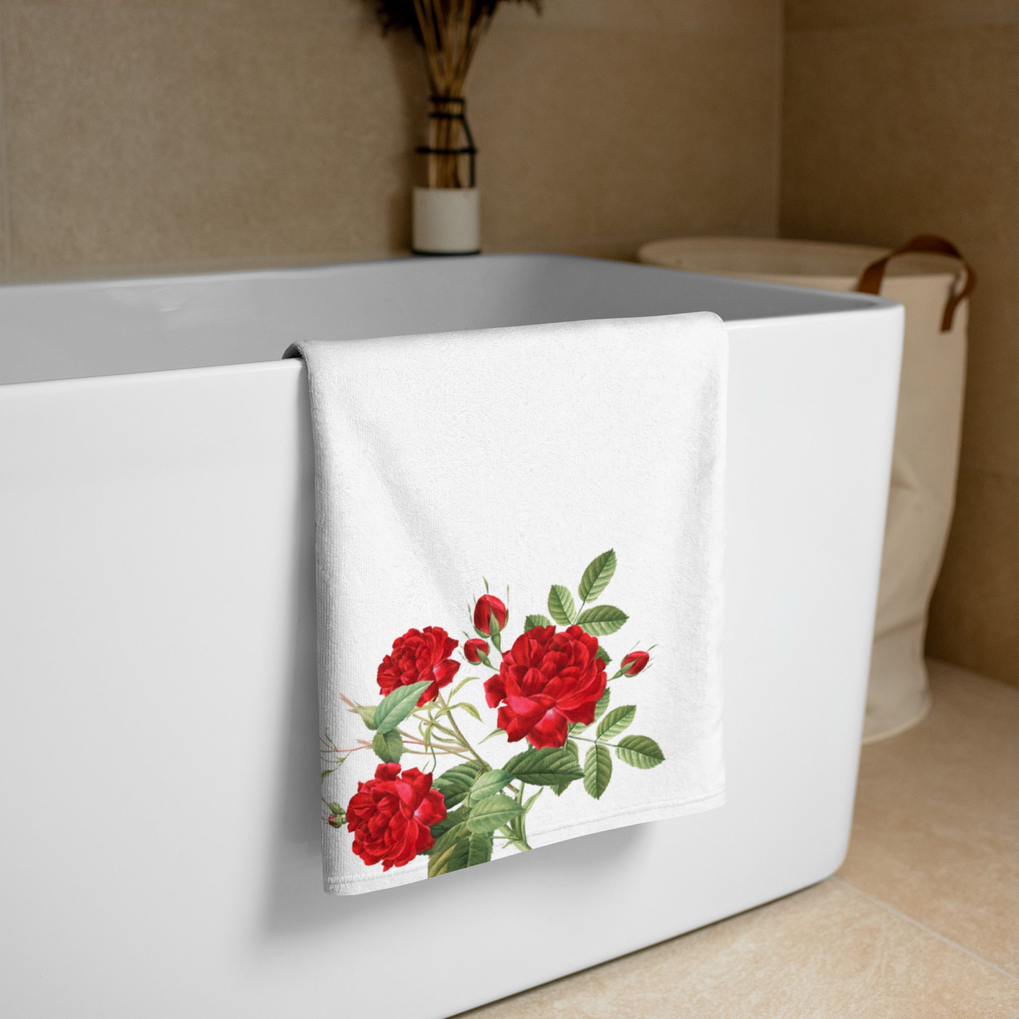 tsgabrielle® • TransFLOWer • Bath Towel • White • 30"x60