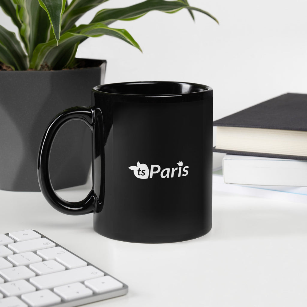 tsgabrielle® • Paris • Glänzende Tasse • ​​Schwarz • Keramik • 2 Größen