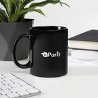 tsgabrielle® • Paris • Glänzende Tasse • ​​Schwarz • Keramik • 2 Größen