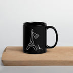 tsgabrielle® • Paris • Glänzende Tasse • ​​Schwarz • Keramik • 2 Größen