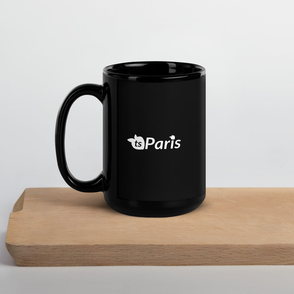 tsgabrielle® • Paris • Glänzende Tasse • ​​Schwarz • Keramik • 2 Größen