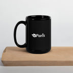 tsgabrielle® • Paris • Glänzende Tasse • ​​Schwarz • Keramik • 2 Größen