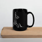 tsgabrielle® • Paris • Glänzende Tasse • ​​Schwarz • Keramik • 2 Größen