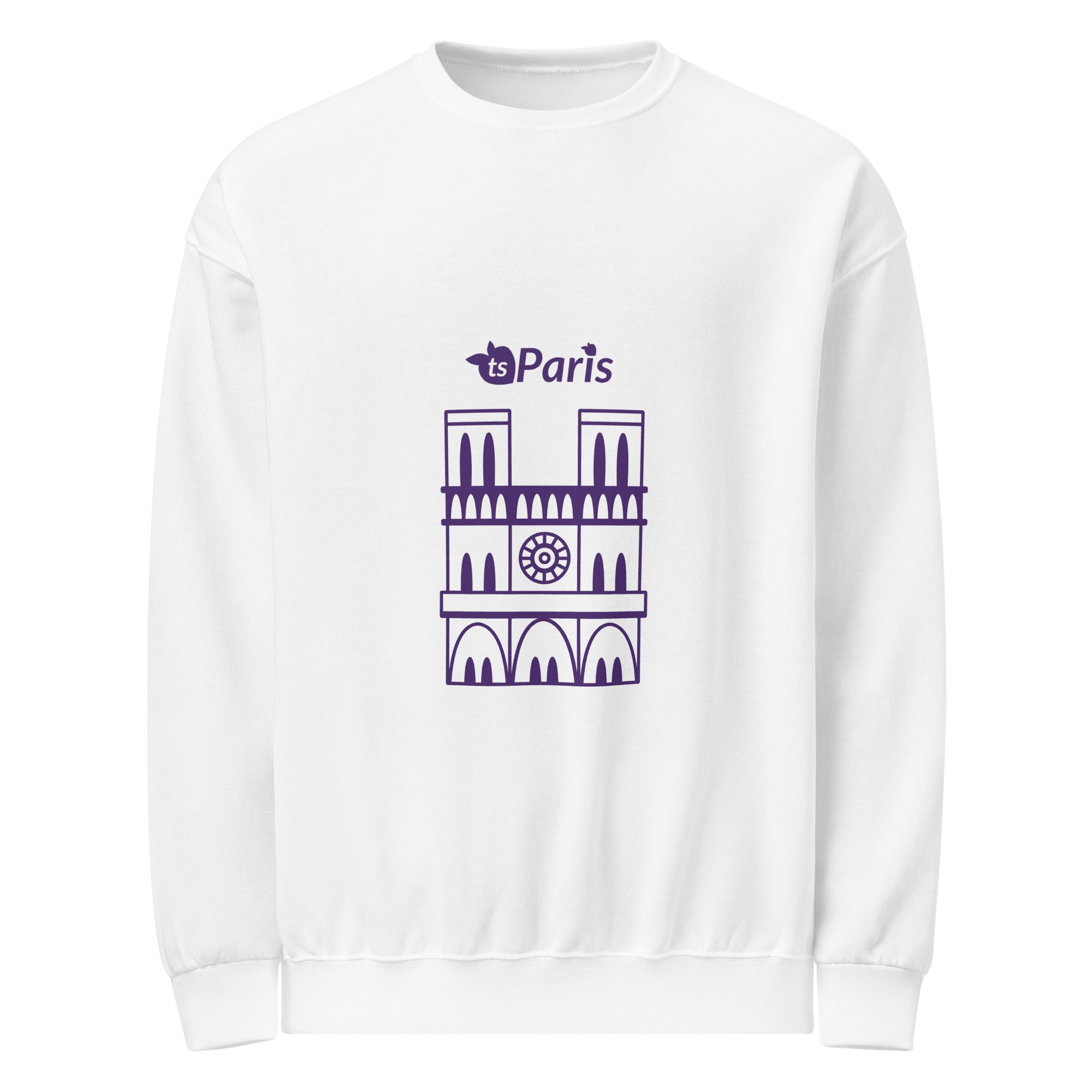 tsgabrielle® • For Him 👔 • Paris - Notre-Dame Cathedral • Crew Neck Sweatshirt • White •