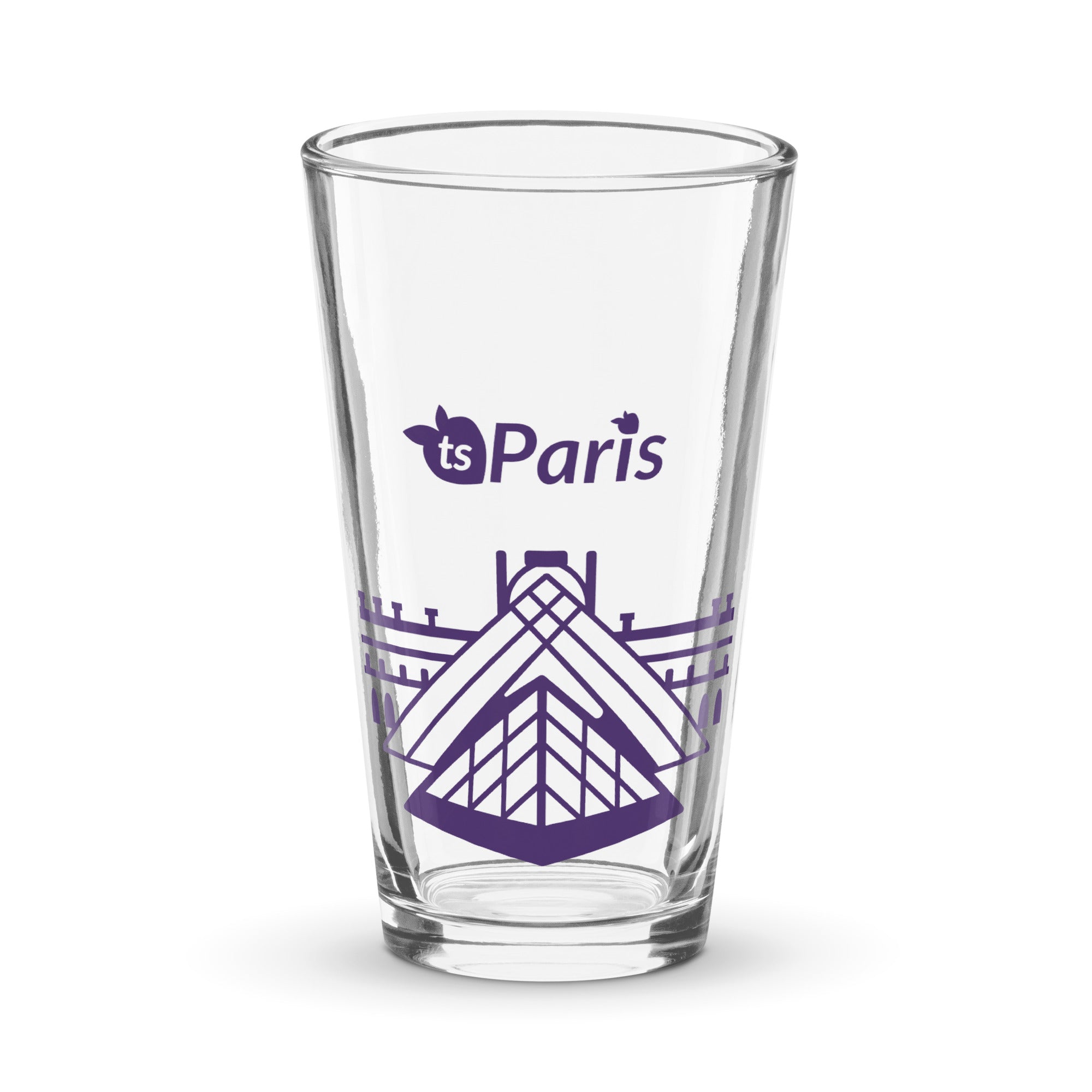 tsgabrielle® • Paris - The Louvre Pyramid • Shaker Pint Glass • 16 oz