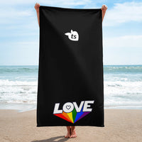 tsgabrielle® • Pride 25 - Love • Towel • Black • 76 x 152 cm