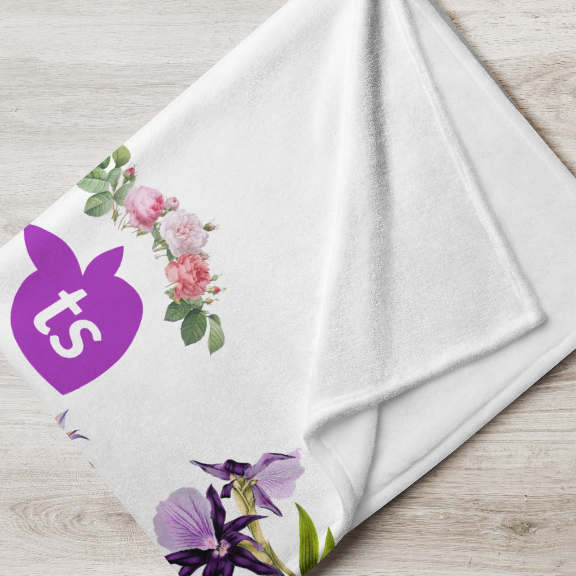 tsgabrielle® • TransFLOWer • Überwurfdecke • Weiß • 3 Größen