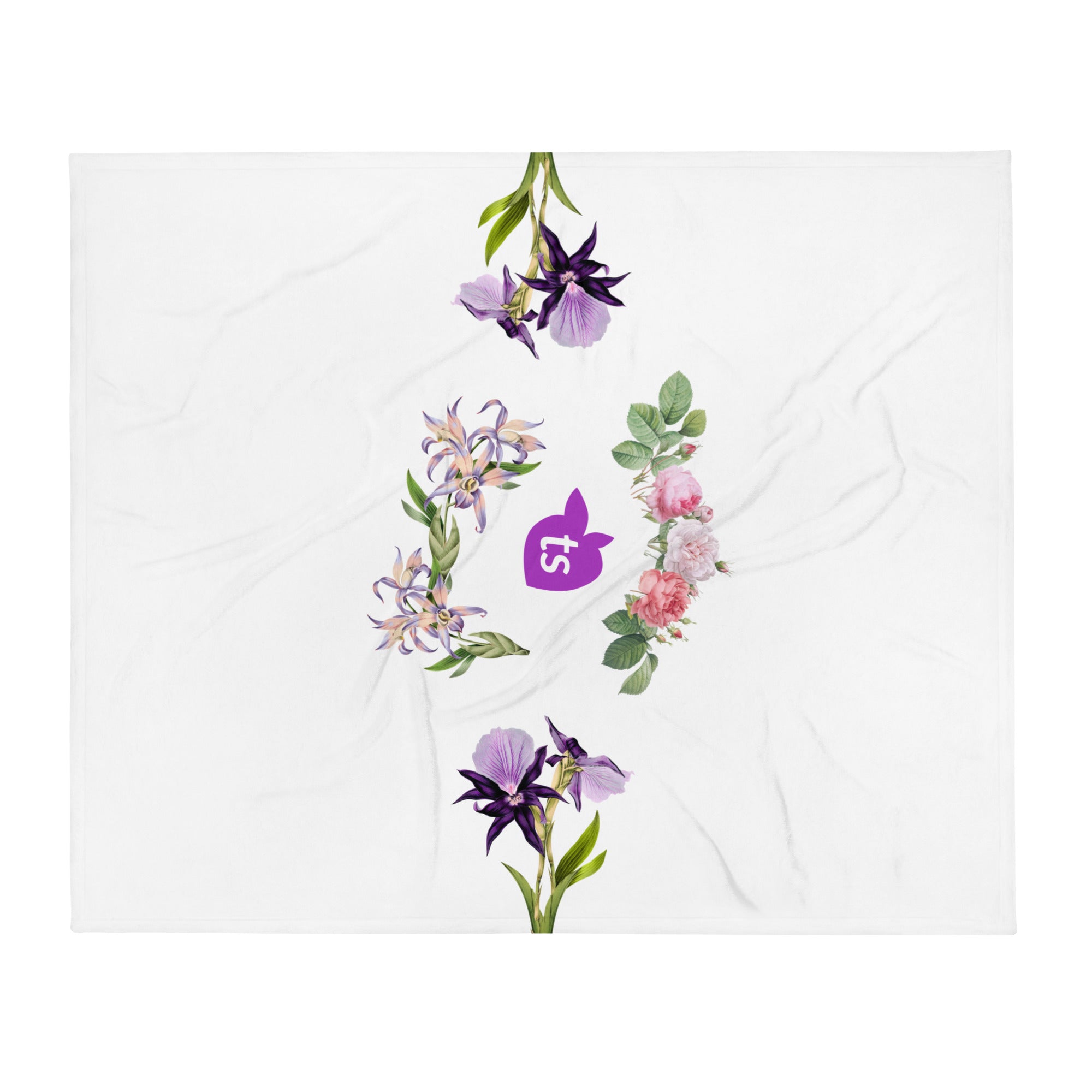 tsgabrielle® • TransFLOWer • Überwurfdecke • Weiß • 3 Größen