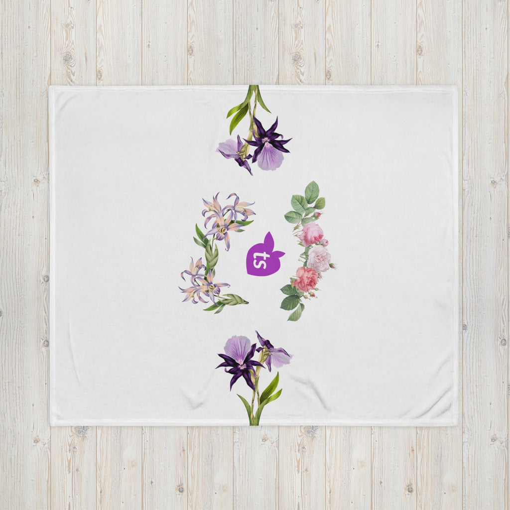 tsgabrielle® • TransFLOWer • Überwurfdecke • Weiß • 3 Größen
