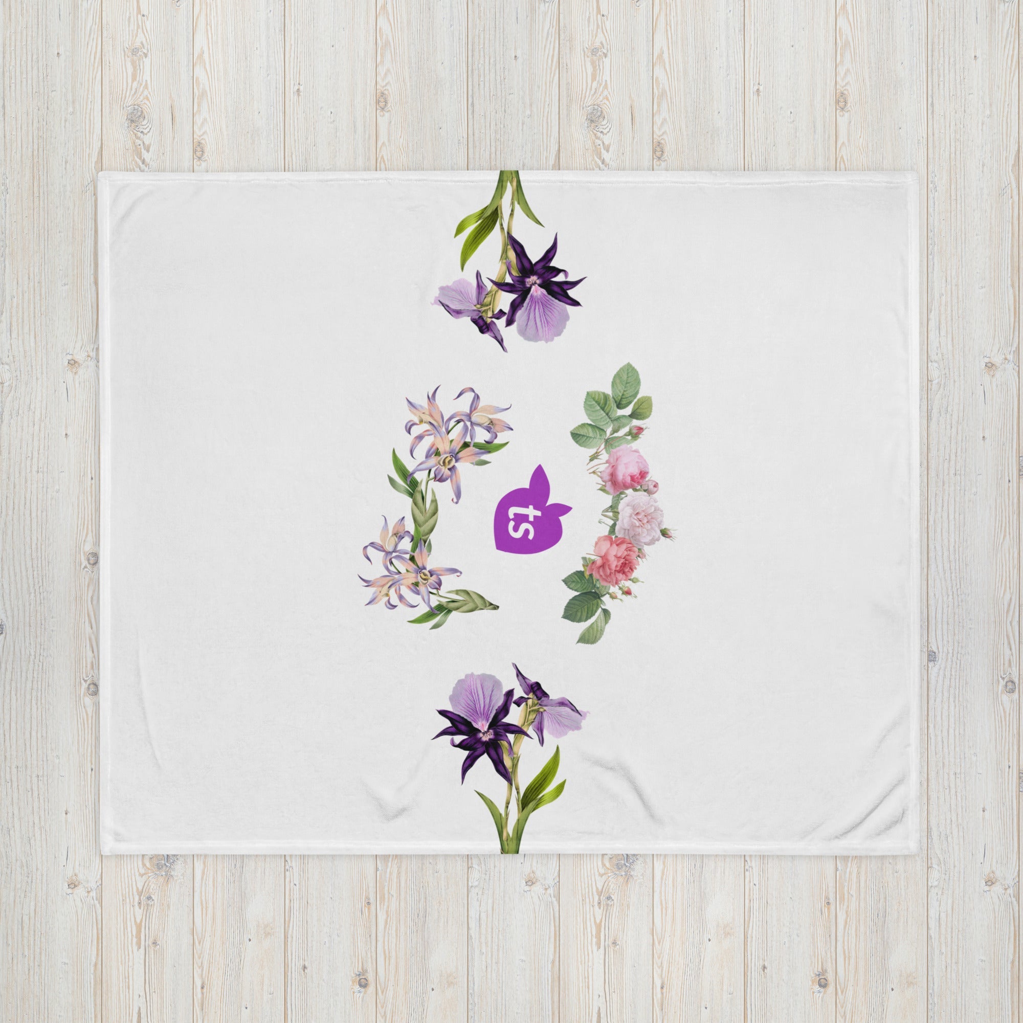 tsgabrielle® • TransFLOWer • Überwurfdecke • Weiß • 3 Größen