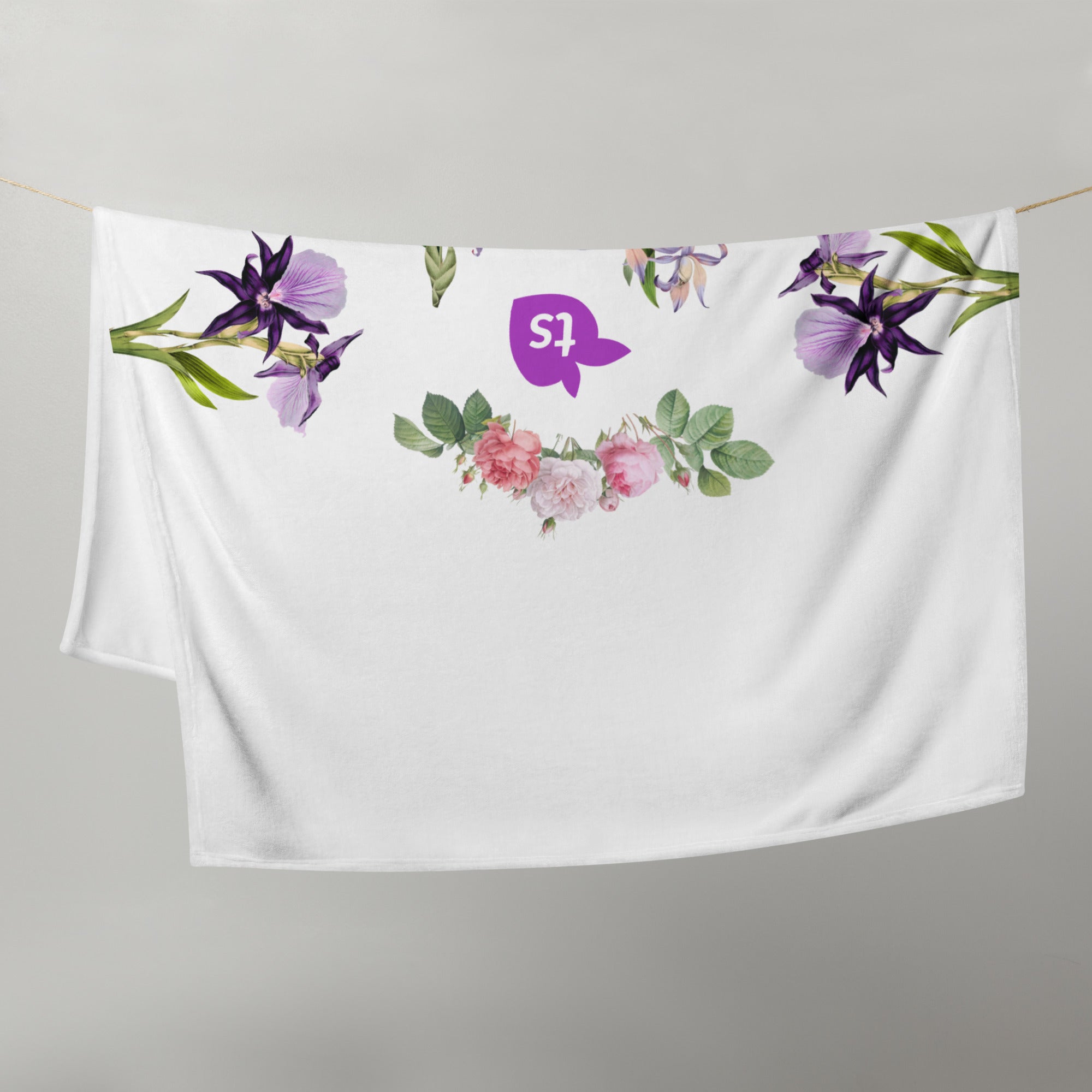 tsgabrielle® • TransFLOWer • Überwurfdecke • Weiß • 3 Größen