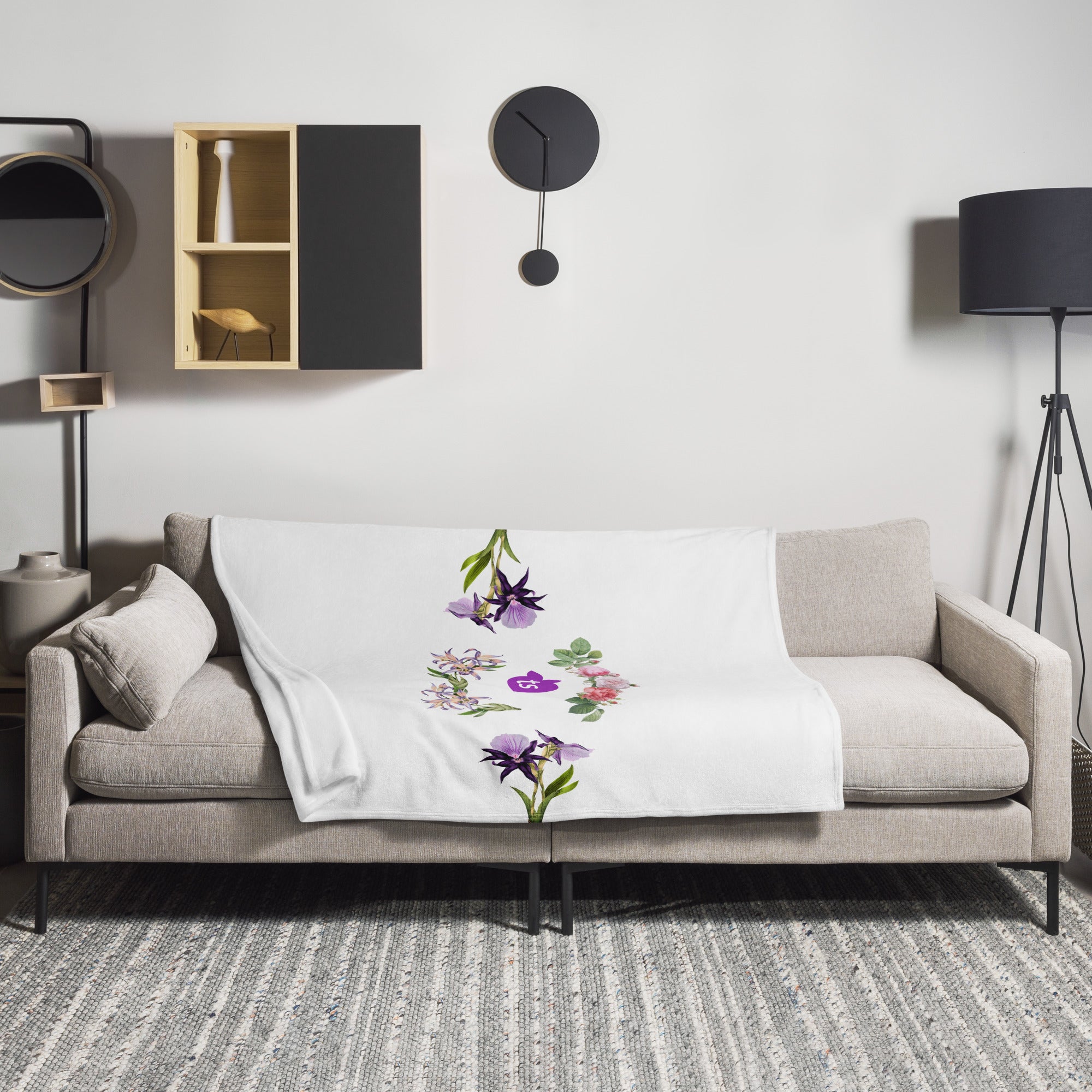 tsgabrielle® • TransFLOWer • Überwurfdecke • Weiß • 3 Größen