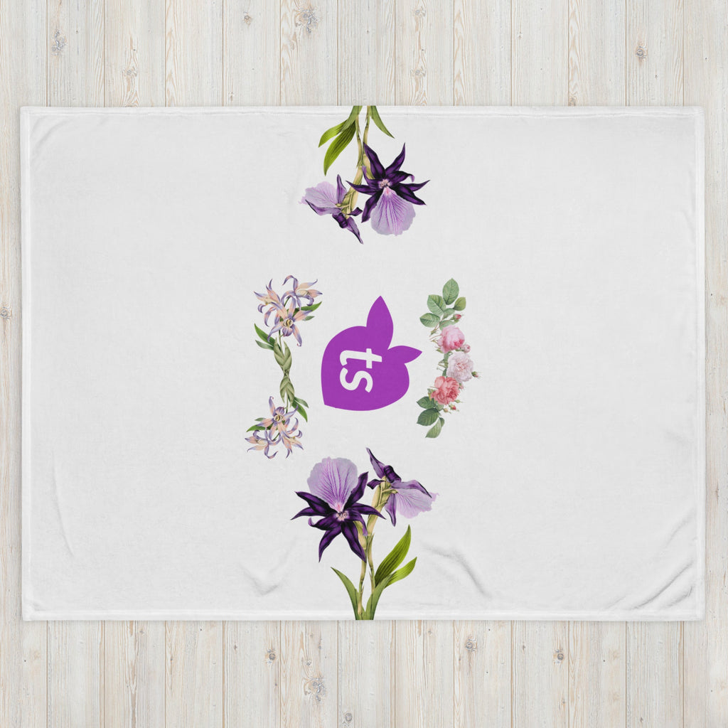 tsgabrielle® • TransFLOWer • Überwurfdecke • Weiß • 3 Größen