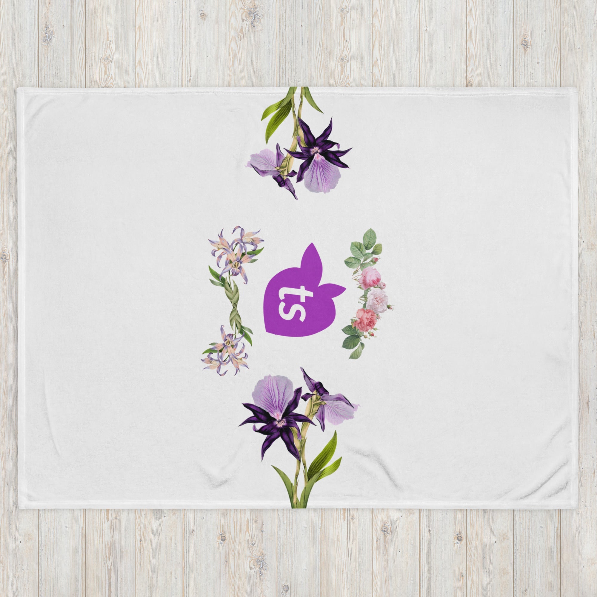 tsgabrielle® • TransFLOWer • Überwurfdecke • Weiß • 3 Größen