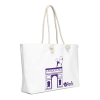 tsgabrielle® • Paris - Arc de Triomphe • Oversized Weekender Bag • White