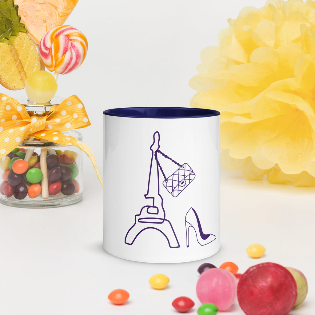 tsgabrielle® • Paris - La Tour Eiffel • Tasse mit farbiger Innenseite • Keramik • 325 ml