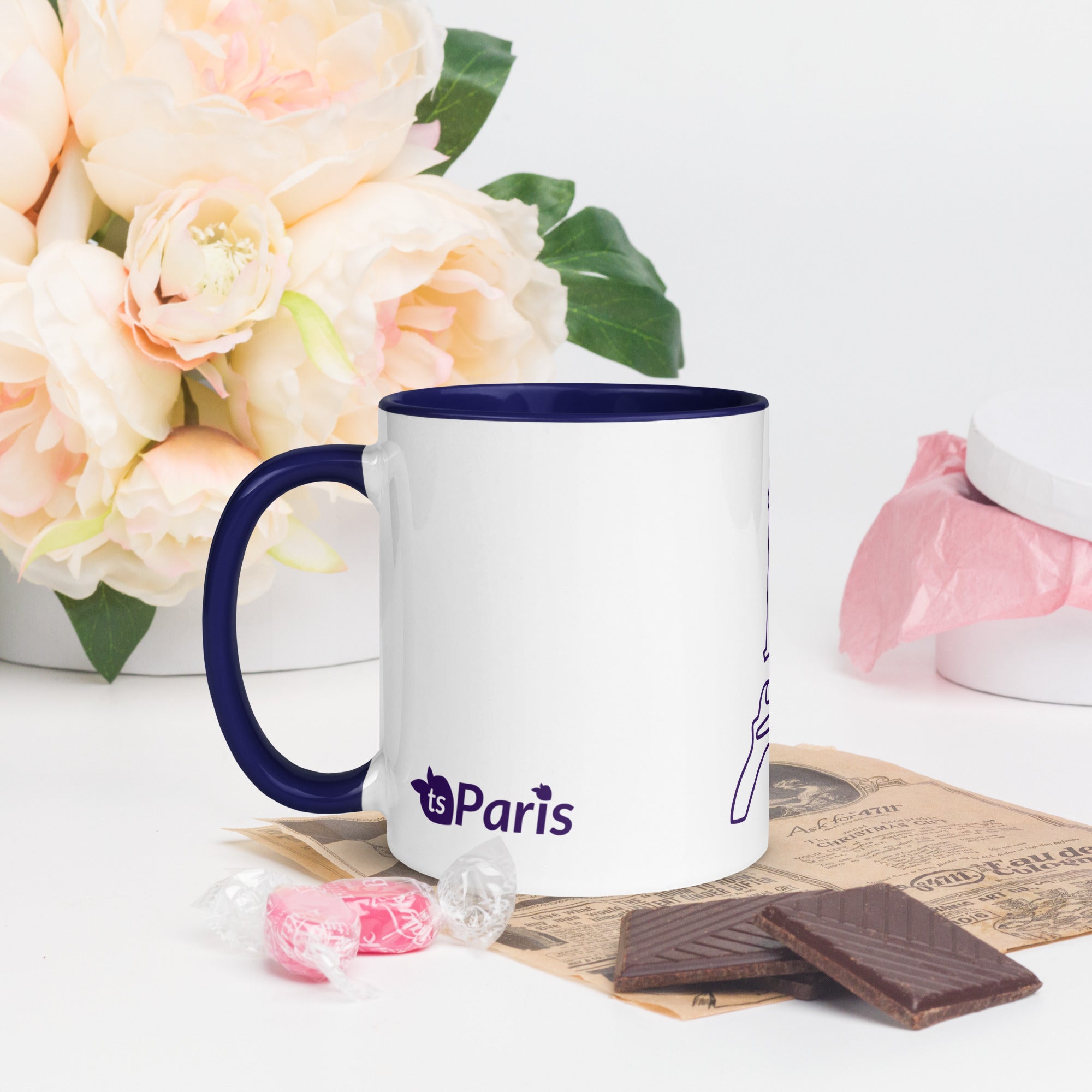 tsgabrielle® • Paris - La Tour Eiffel • Tasse mit farbiger Innenseite • Keramik • 325 ml