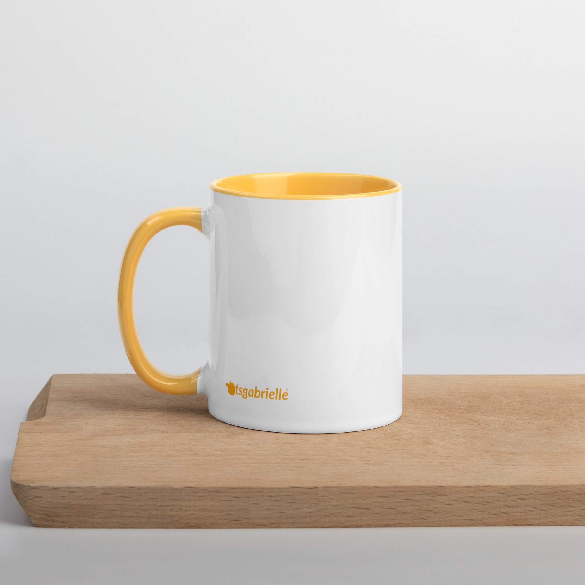 tsgabrielle® • Mug with Color Golden Yellow Inside • Ceramic • 11 oz