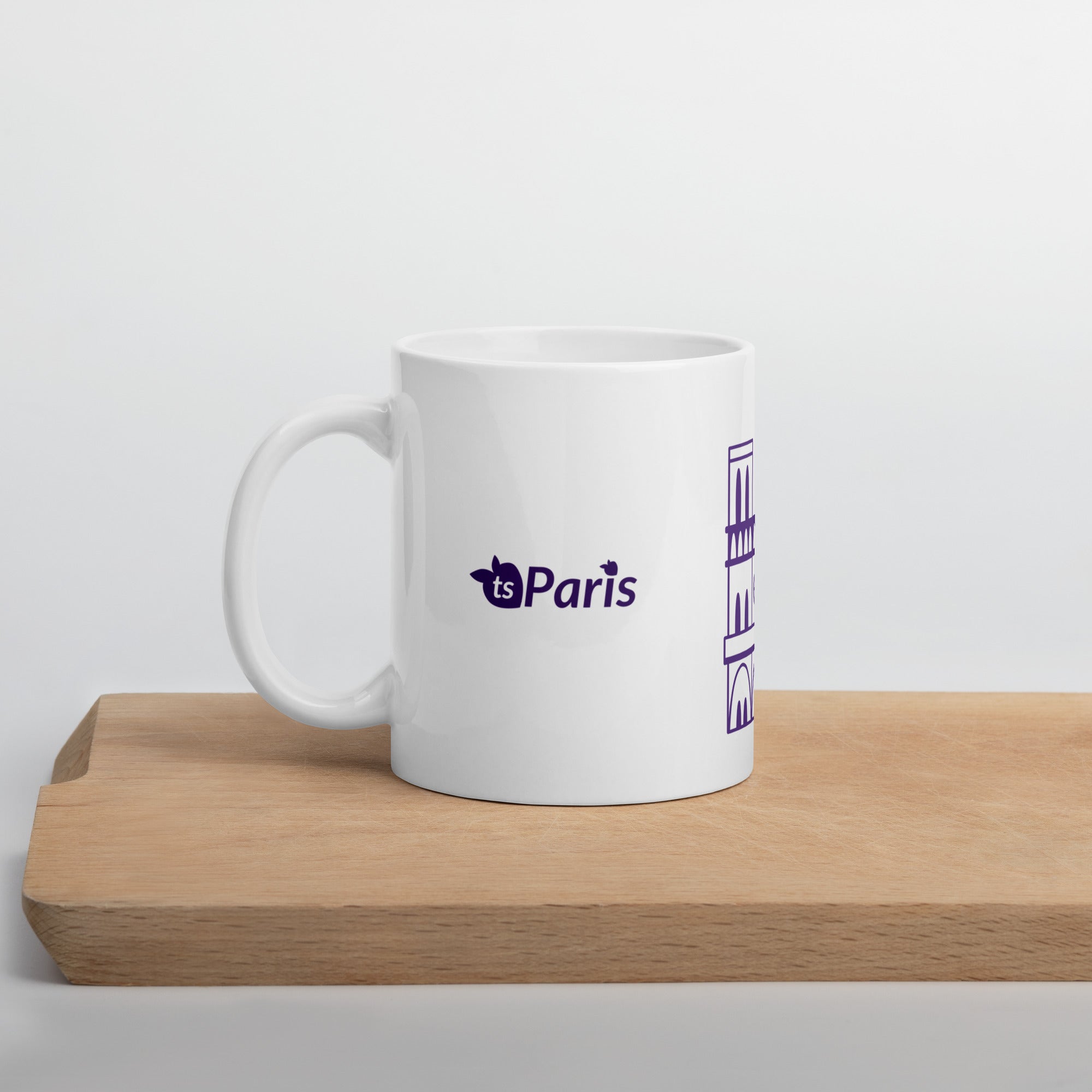 tsgabrielle® • Paris – Kathedrale Notre-Dame • Glänzende Tasse • ​​Weiß • Keramik • 3 Größen