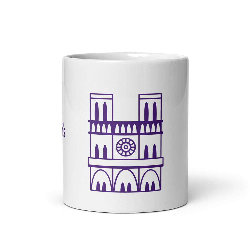 tsgabrielle® • Paris – Kathedrale Notre-Dame • Glänzende Tasse • ​​Weiß • Keramik • 3 Größen