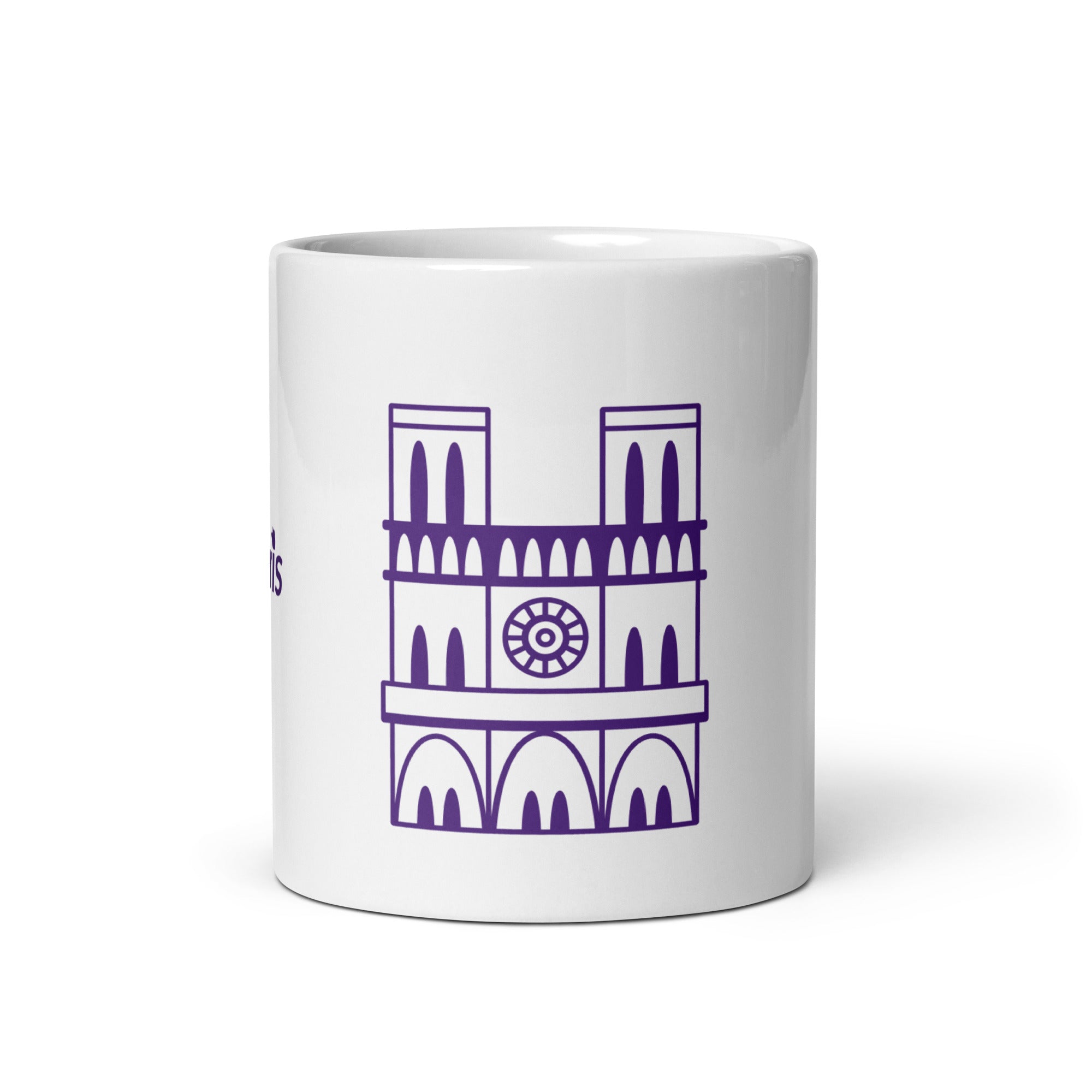 tsgabrielle® • Paris – Kathedrale Notre-Dame • Glänzende Tasse • ​​Weiß • Keramik • 3 Größen