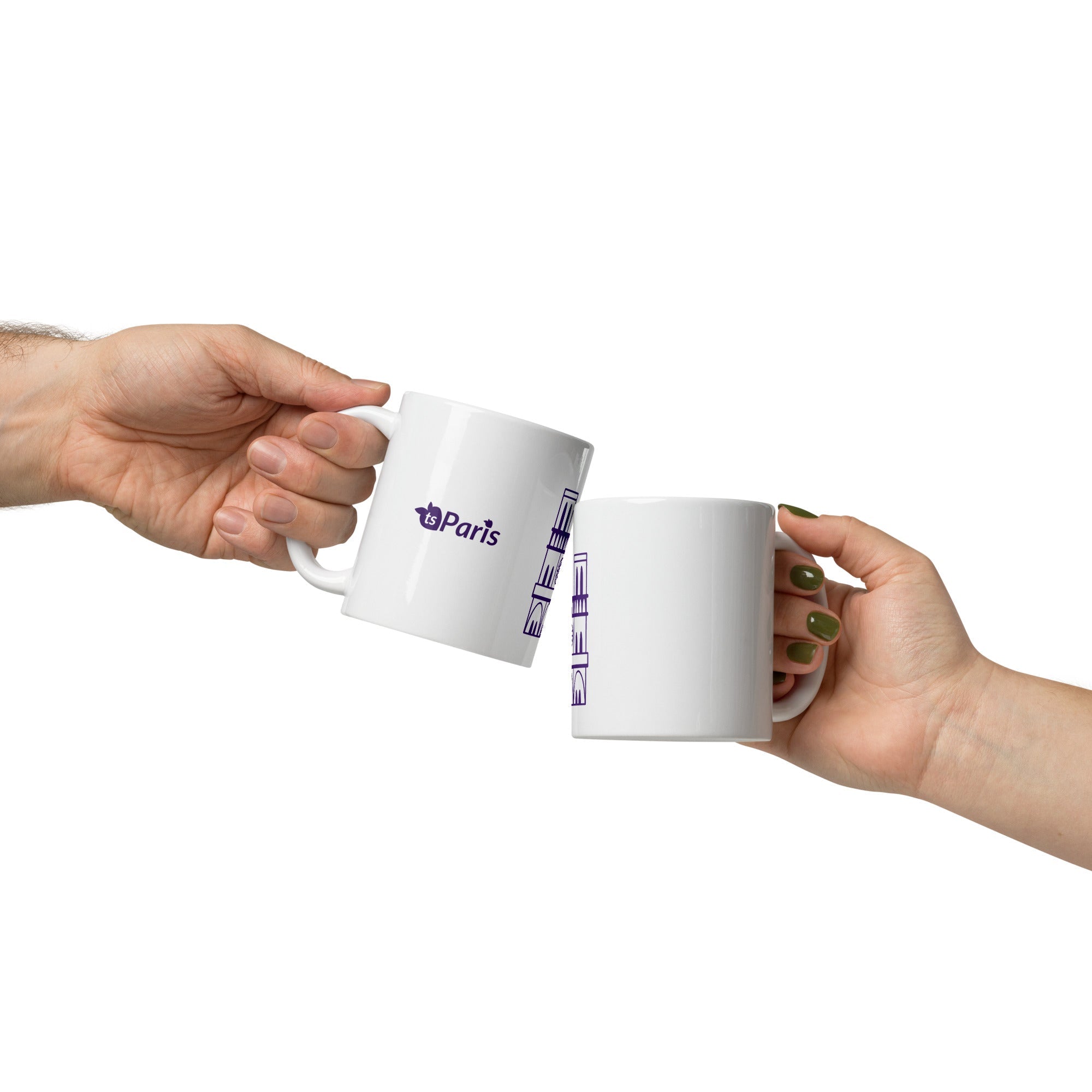 tsgabrielle® • Paris – Kathedrale Notre-Dame • Glänzende Tasse • ​​Weiß • Keramik • 3 Größen