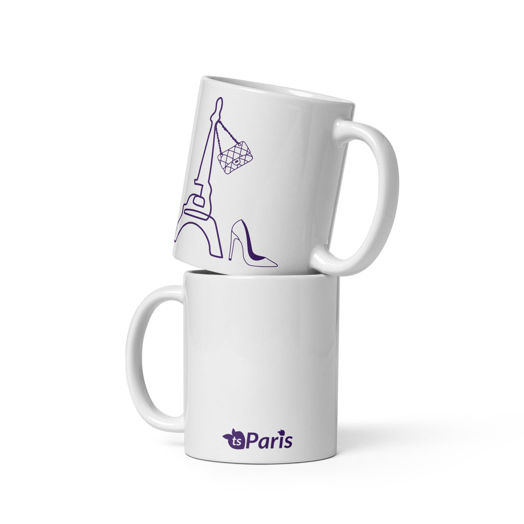 tsgabrielle® • Paris - La Tour Eiffel • Glänzende Tasse • ​​Weiß • Keramik • 325 ml