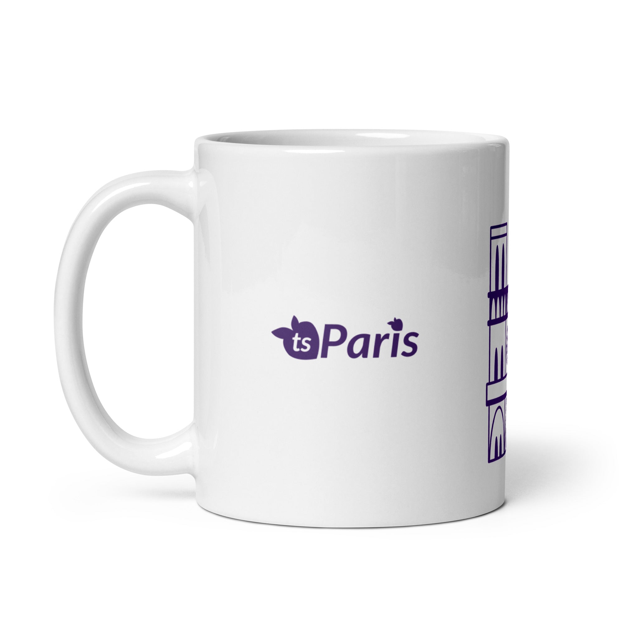 tsgabrielle® • Paris – Kathedrale Notre-Dame • Glänzende Tasse • ​​Weiß • Keramik • 3 Größen