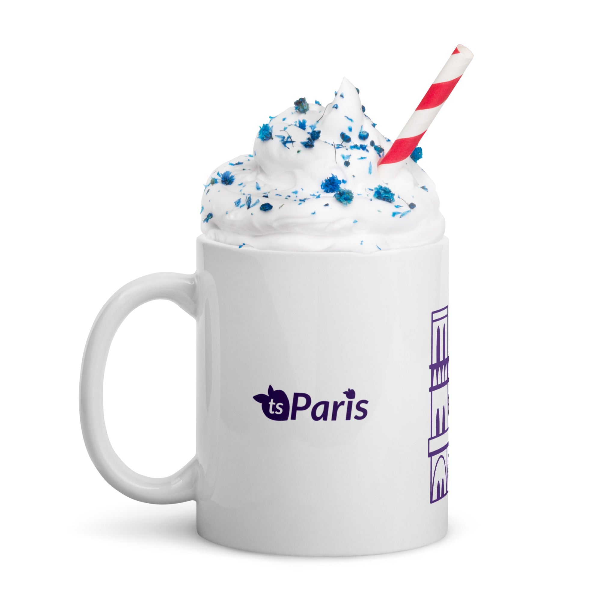 tsgabrielle® • Paris – Kathedrale Notre-Dame • Glänzende Tasse • ​​Weiß • Keramik • 3 Größen