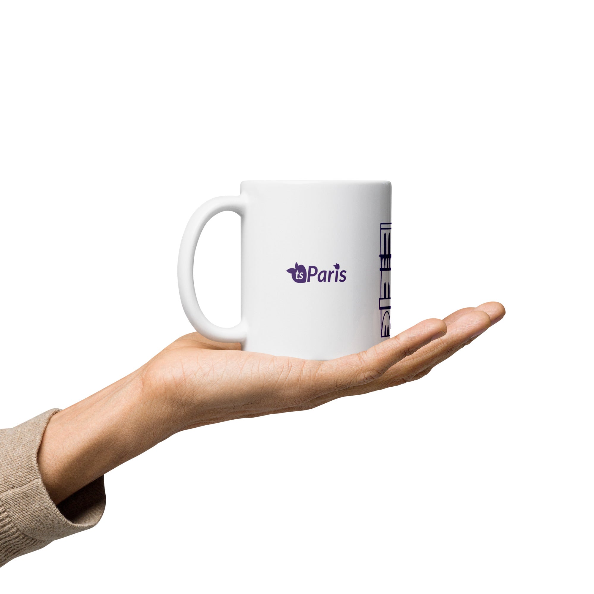 tsgabrielle® • Paris – Kathedrale Notre-Dame • Glänzende Tasse • ​​Weiß • Keramik • 3 Größen