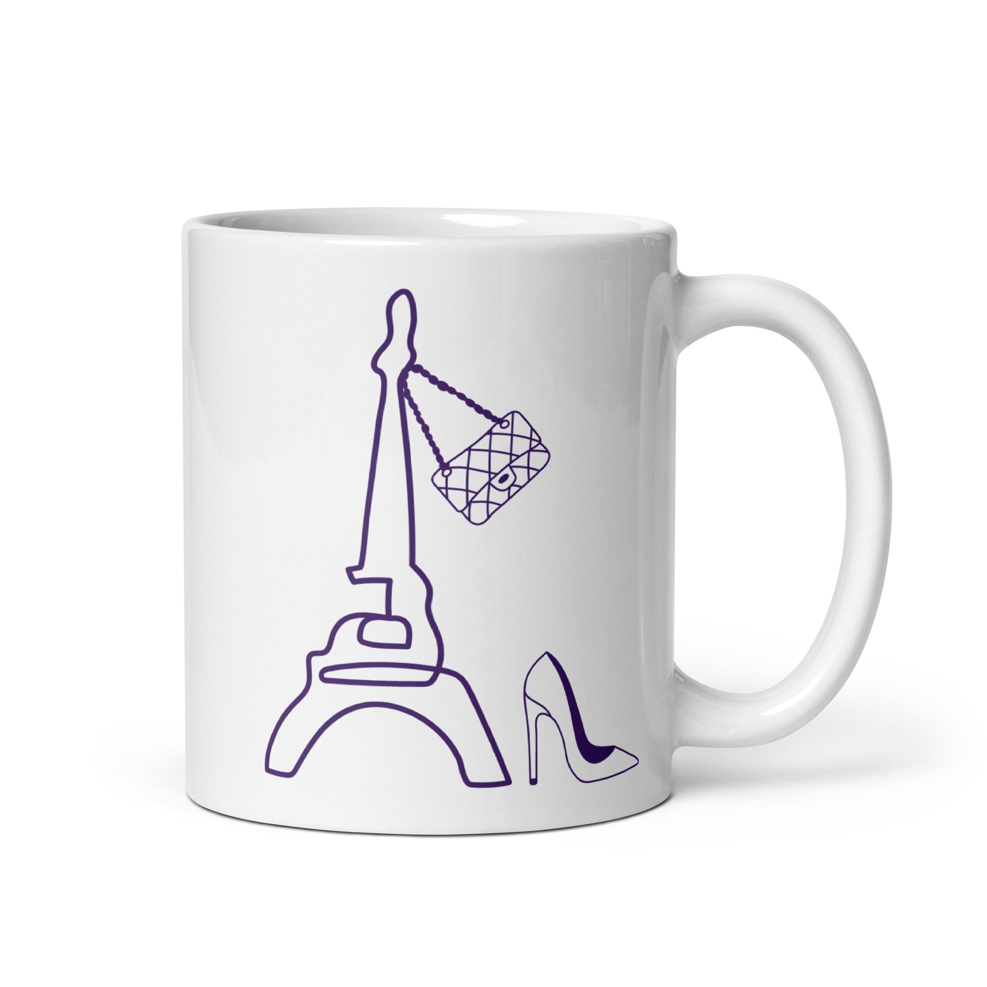 tsgabrielle® • Paris - La Tour Eiffel • Glänzende Tasse • ​​Weiß • Keramik • 325 ml