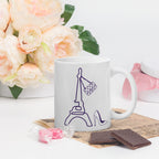 tsgabrielle® • Paris - La Tour Eiffel • Glänzende Tasse • ​​Weiß • Keramik • 325 ml