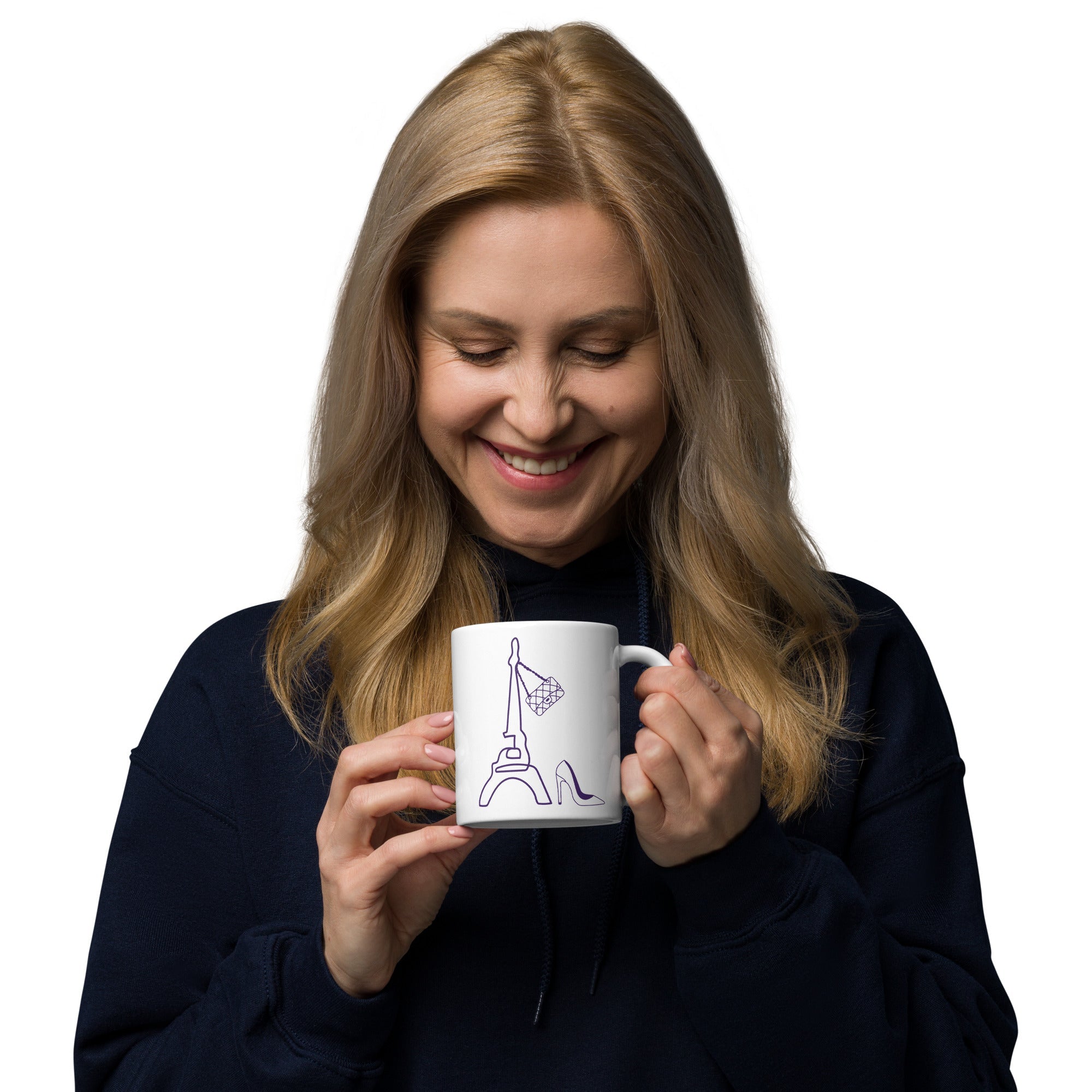 tsgabrielle® • Paris - La Tour Eiffel • Glänzende Tasse • ​​Weiß • Keramik • 325 ml