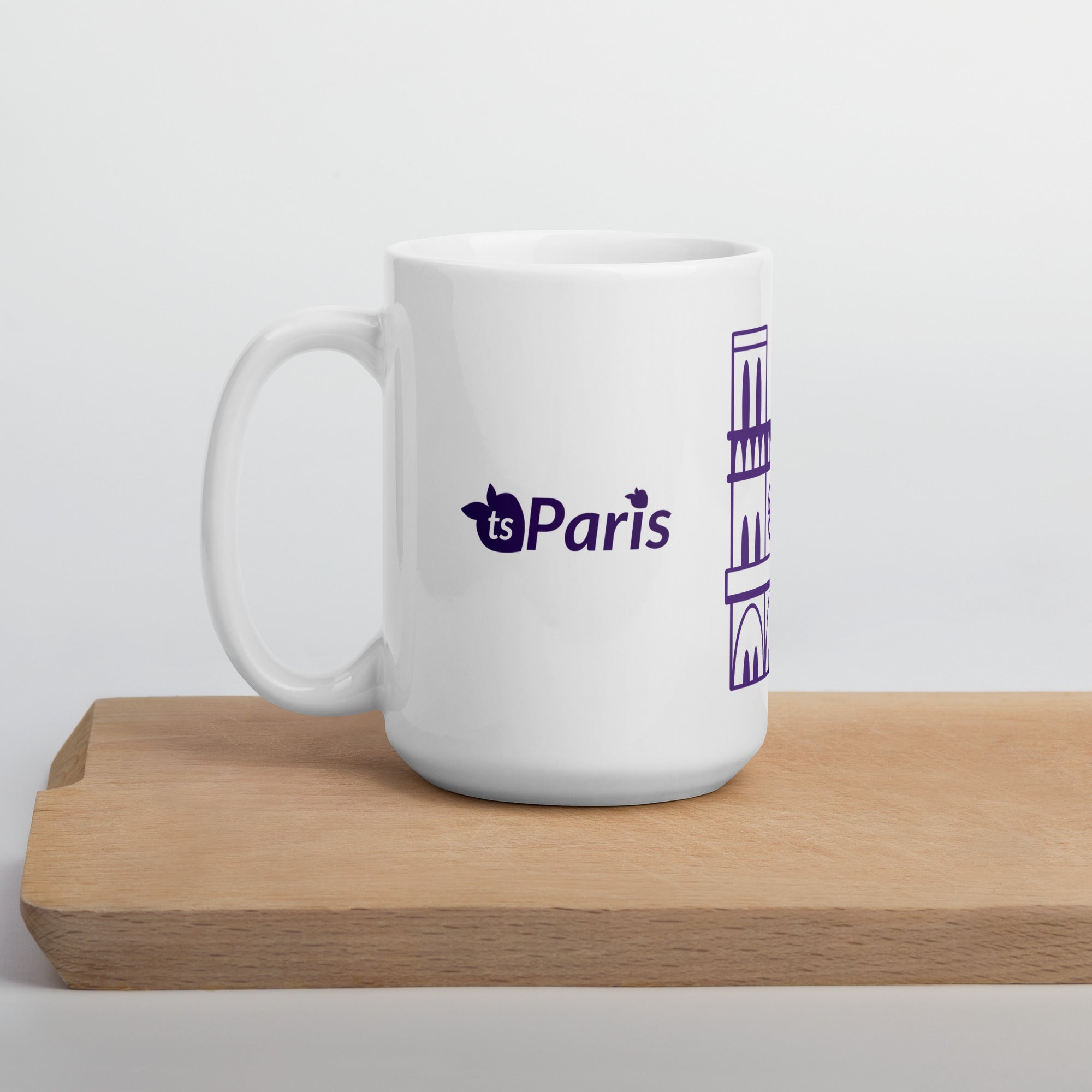tsgabrielle® • Paris – Kathedrale Notre-Dame • Glänzende Tasse • ​​Weiß • Keramik • 3 Größen