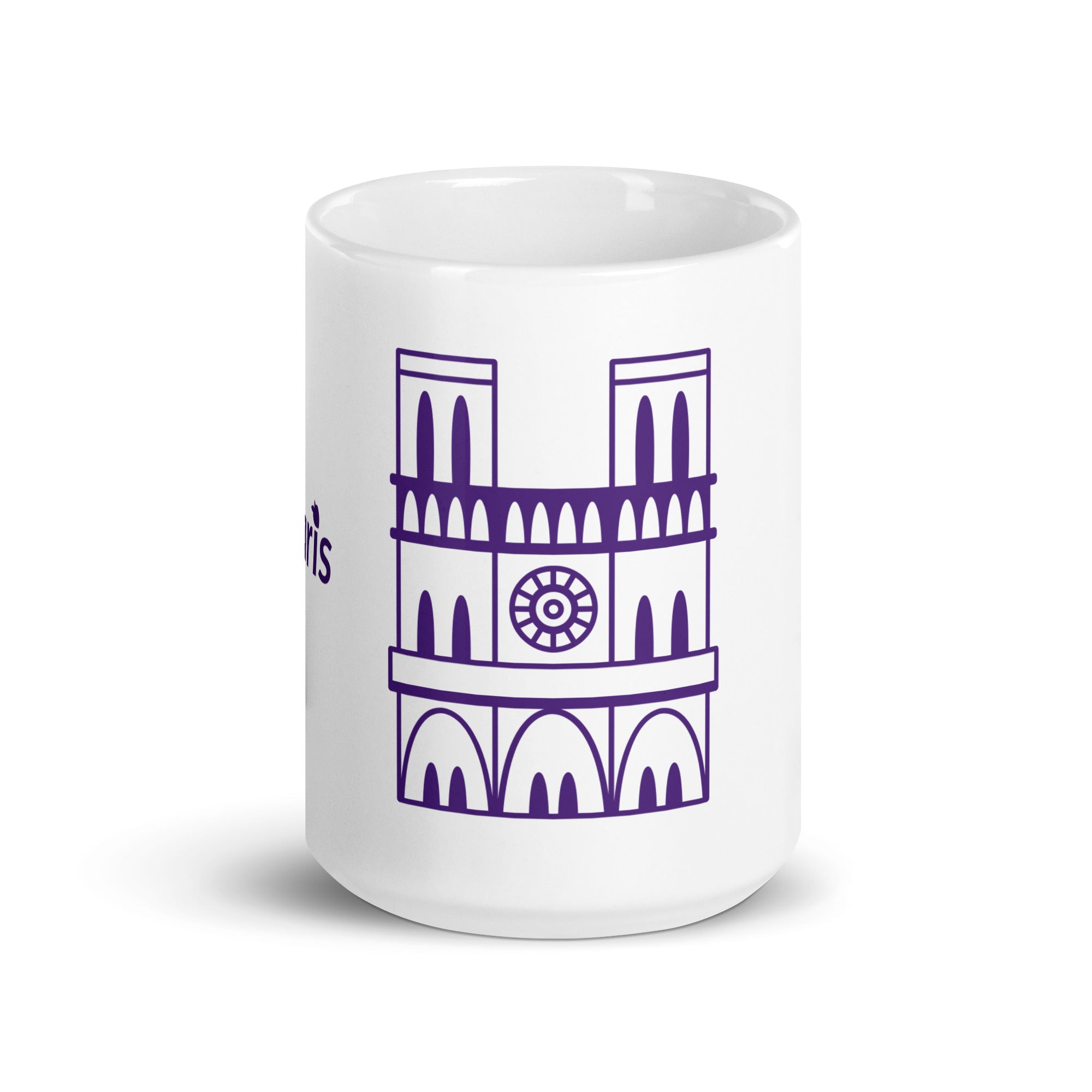 tsgabrielle® • Paris – Kathedrale Notre-Dame • Glänzende Tasse • ​​Weiß • Keramik • 3 Größen