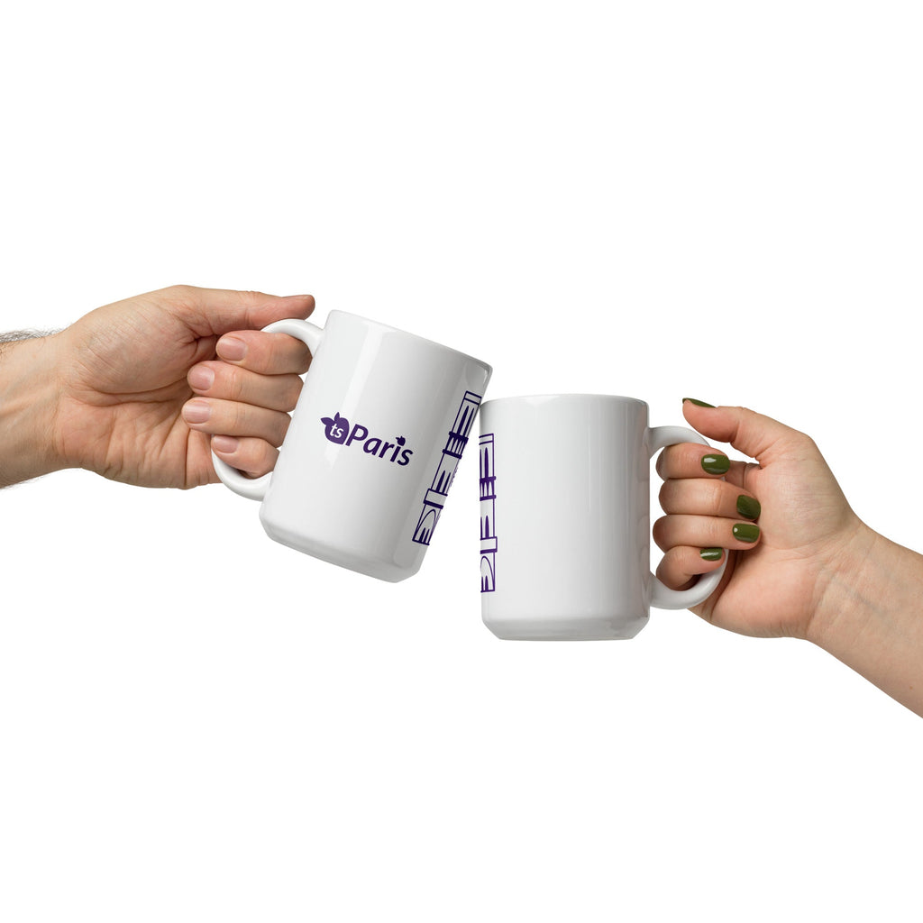 tsgabrielle® • Paris – Kathedrale Notre-Dame • Glänzende Tasse • ​​Weiß • Keramik • 3 Größen
