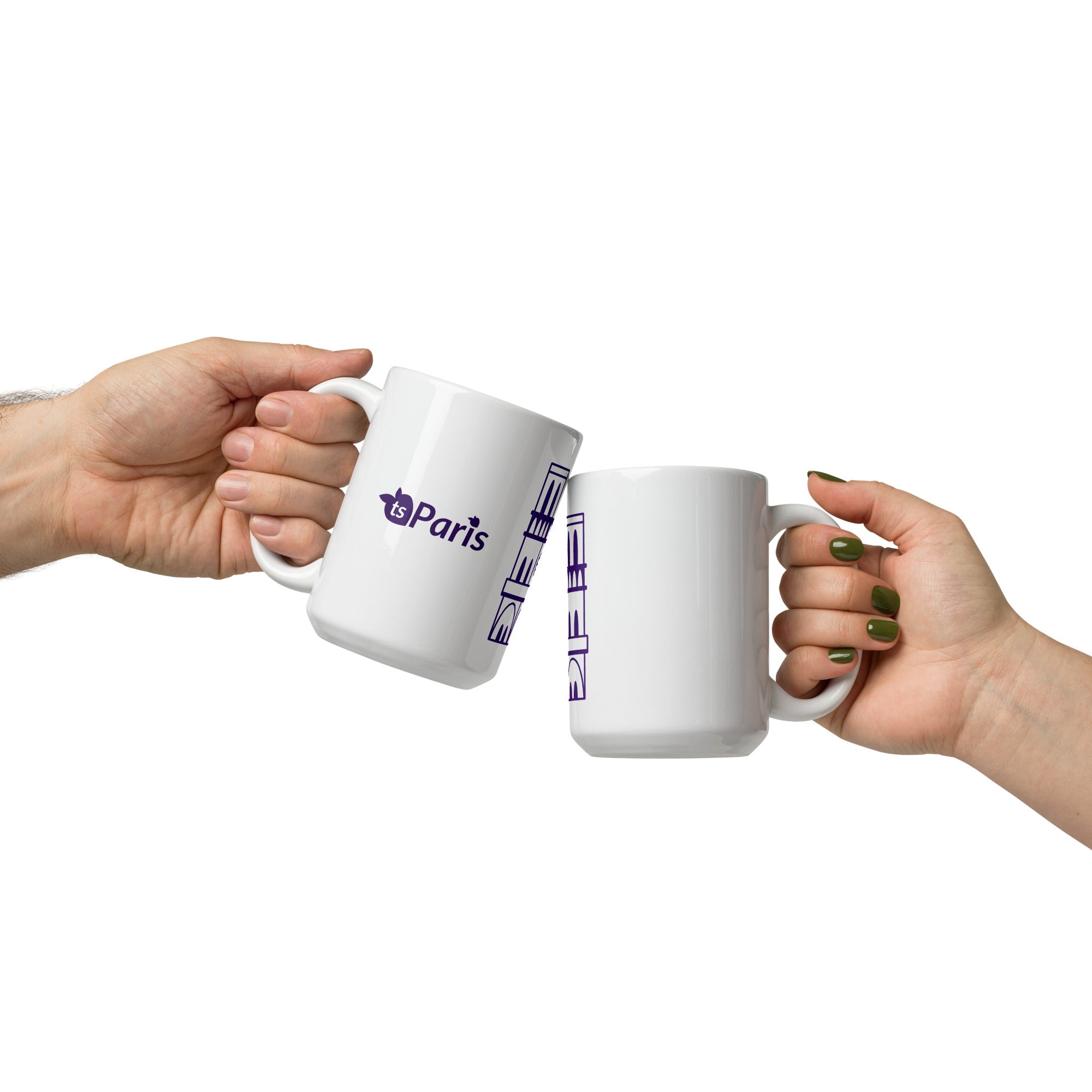 tsgabrielle® • Paris – Kathedrale Notre-Dame • Glänzende Tasse • ​​Weiß • Keramik • 3 Größen