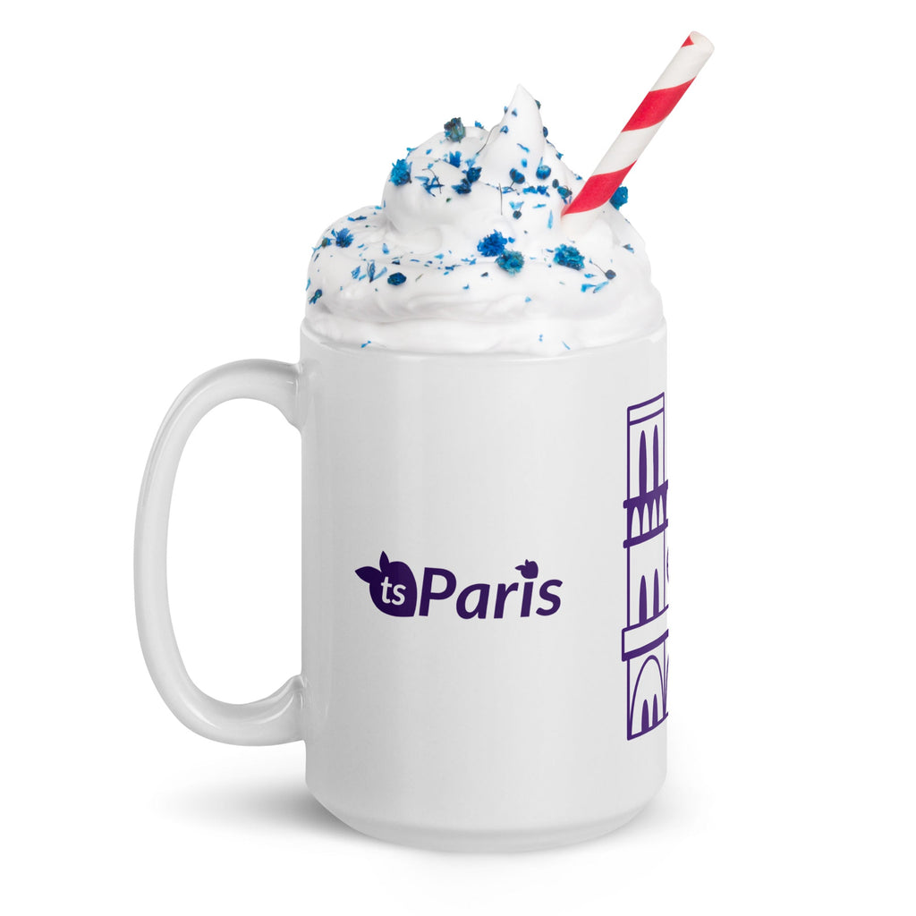 tsgabrielle® • Paris – Kathedrale Notre-Dame • Glänzende Tasse • ​​Weiß • Keramik • 3 Größen