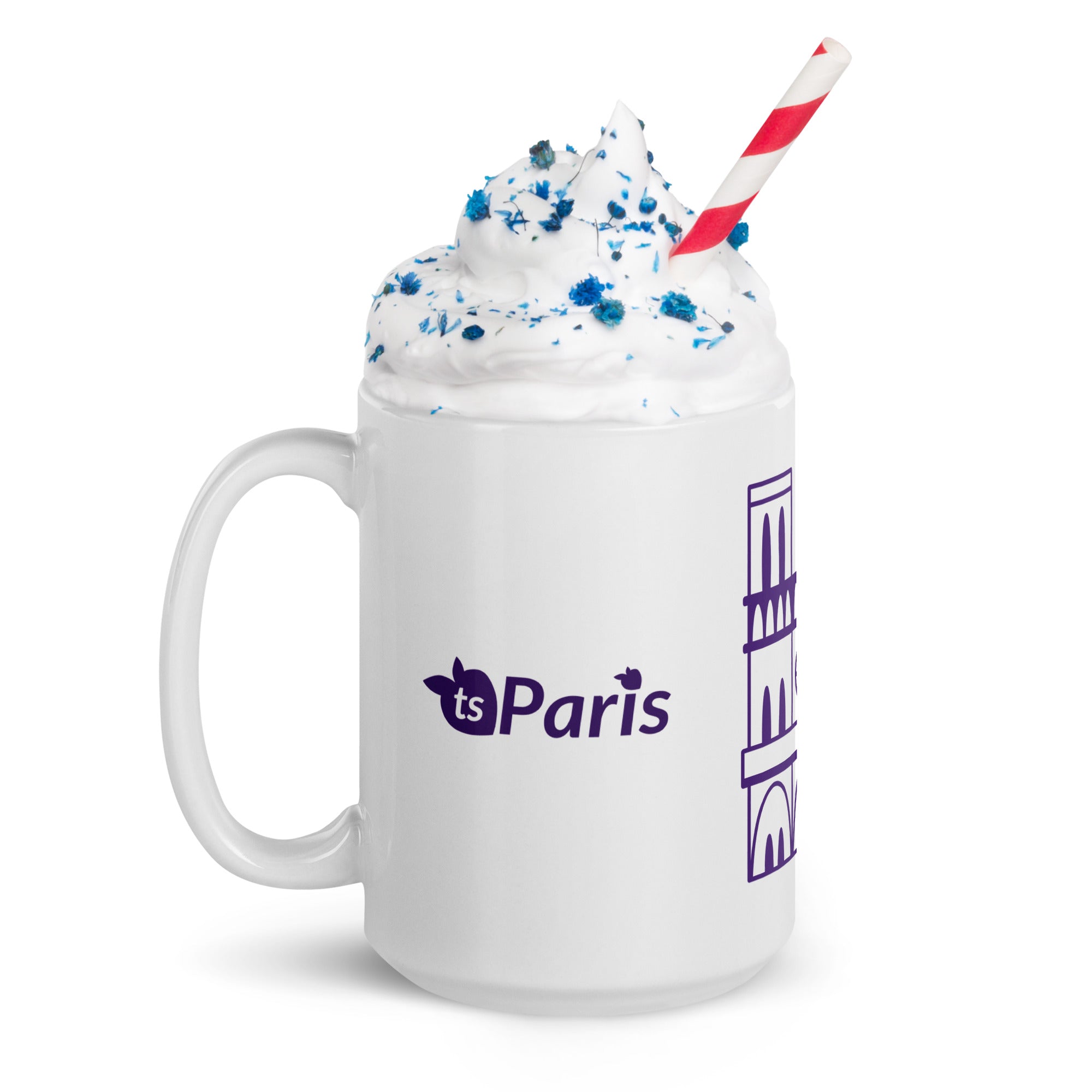 tsgabrielle® • Paris – Kathedrale Notre-Dame • Glänzende Tasse • ​​Weiß • Keramik • 3 Größen