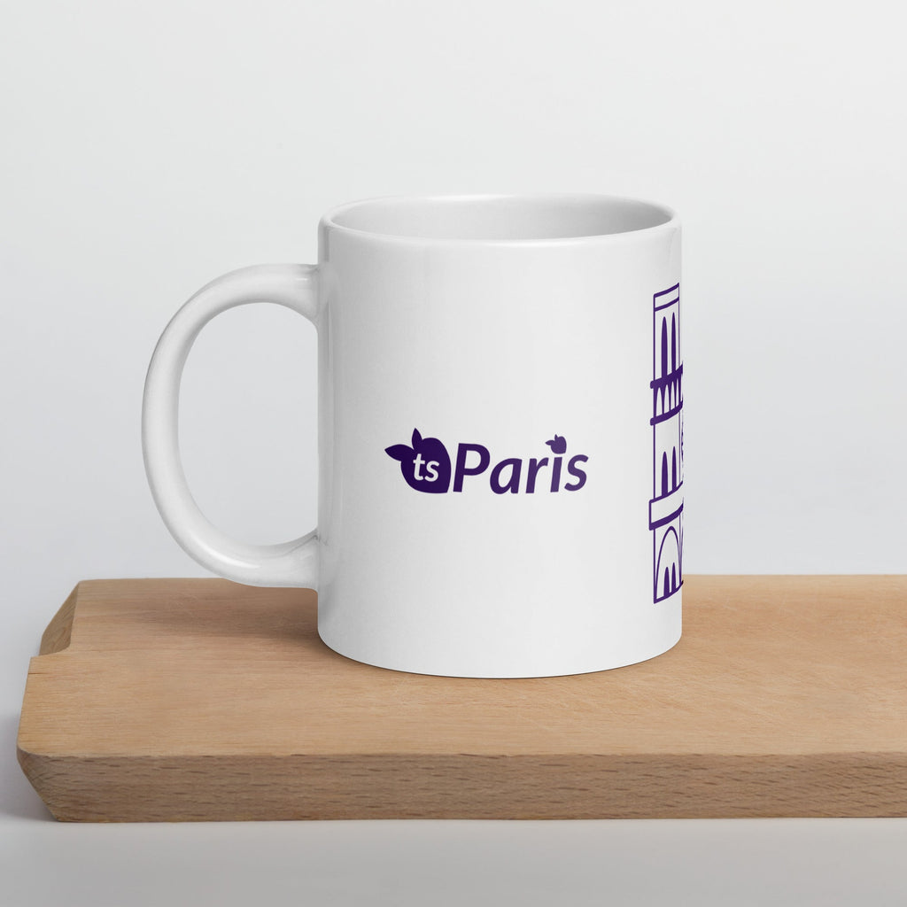 tsgabrielle® • Paris – Kathedrale Notre-Dame • Glänzende Tasse • ​​Weiß • Keramik • 3 Größen