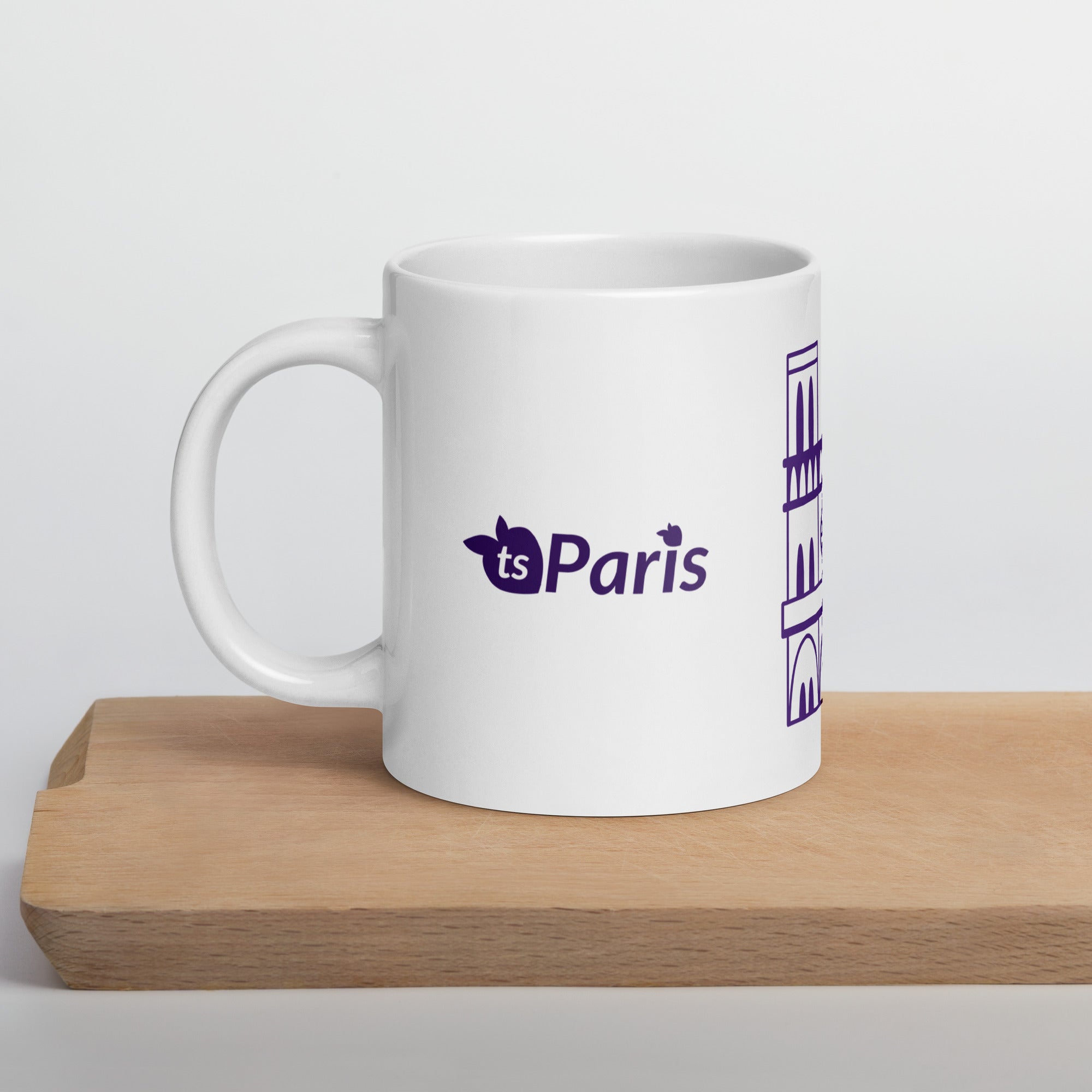 tsgabrielle® • Paris – Kathedrale Notre-Dame • Glänzende Tasse • ​​Weiß • Keramik • 3 Größen