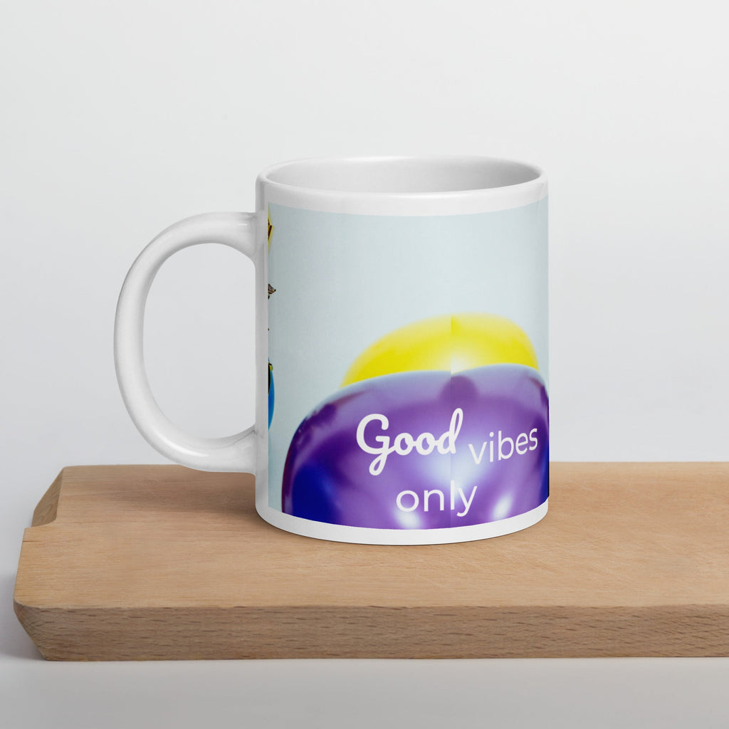 tsgabrielle® • Good Vibes Only • Glänzende Tasse • ​​Schwarz • Keramik • 3 Größen